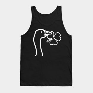 White Line Goose Stealing Shamrock Portrait Tank Top